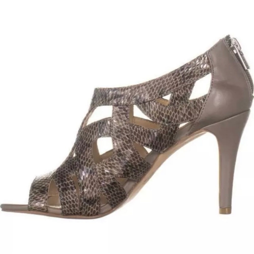 Calvin Klein KIANI LUX Open Toe Zip Heels Shoe size 7